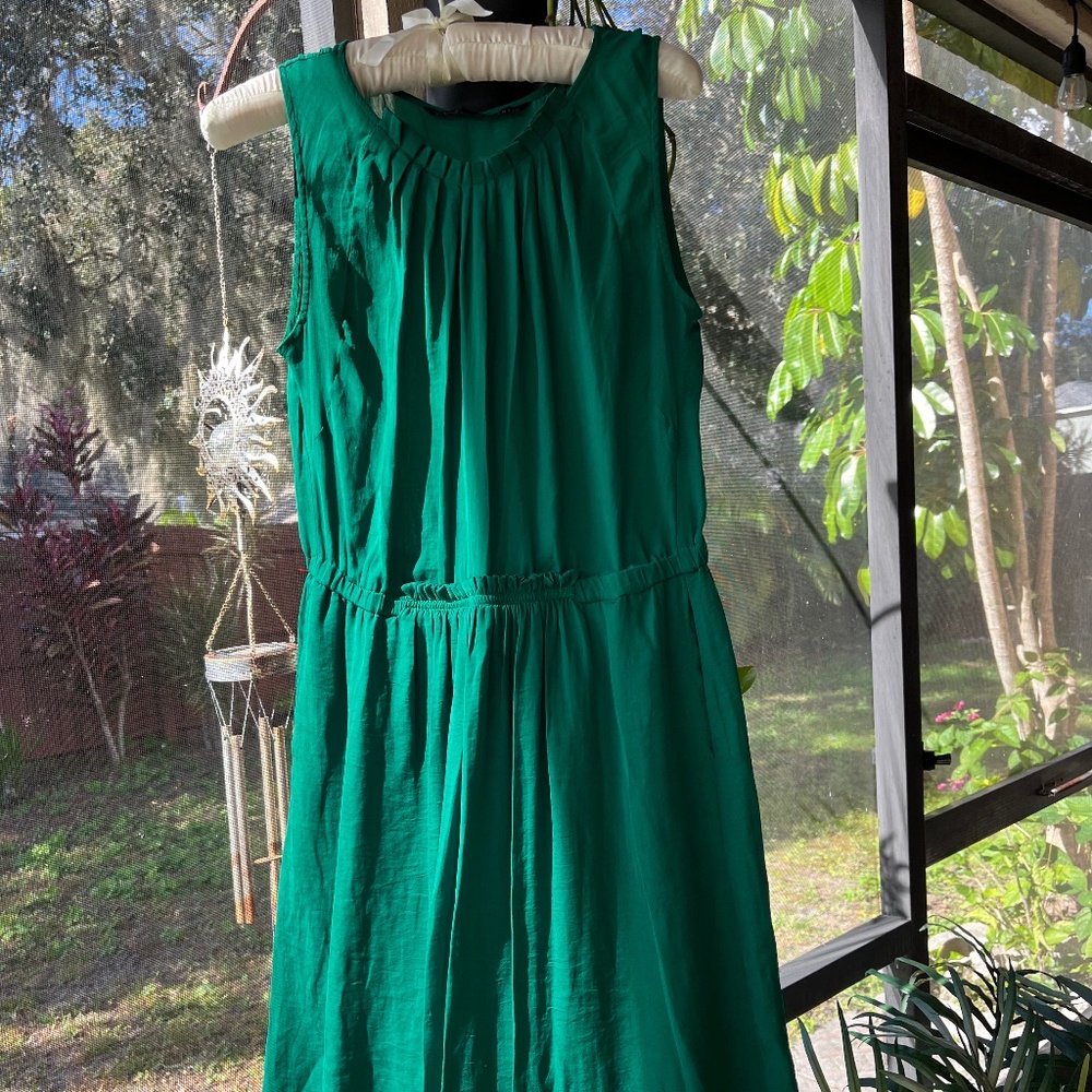 Zara green  sleeveless basic mini dress size M